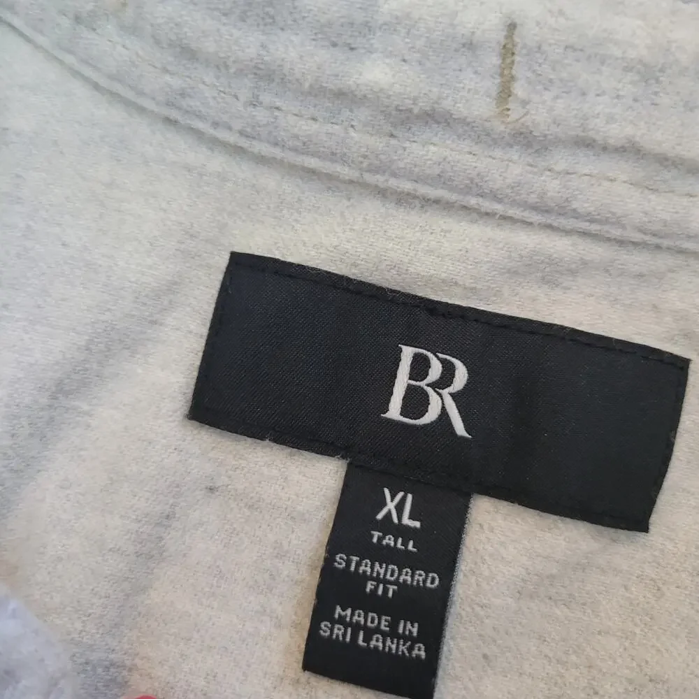 Banana Republic Size XL Tall Stone Beige Cotton Long Sleeve Button Up‎